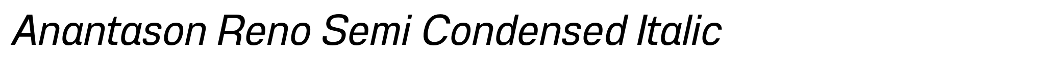 Anantason Reno Semi Condensed Italic image